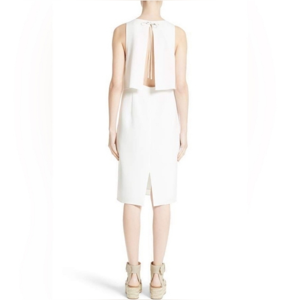 Rag & Bone Cream/White Sleeveless Open Back Dress Size L - Picture 2 of 15